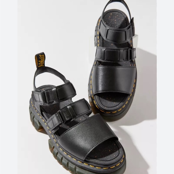 Dr. Martens Shoes - RICKI NAPPA LUX LEATHER 3-STRAP PLATFORM SANDALS